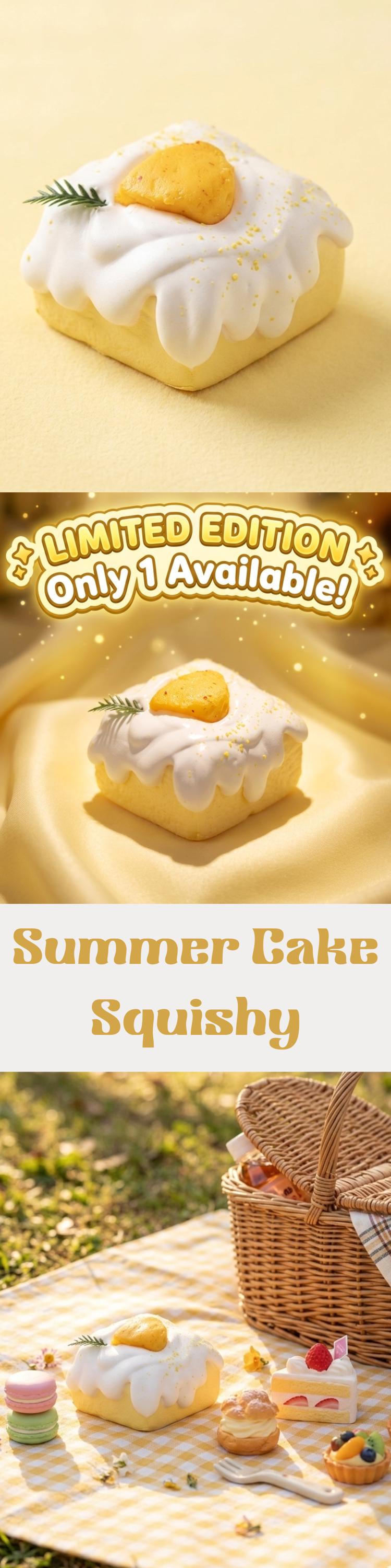 Mini Strawberry Summer Cake Squishy