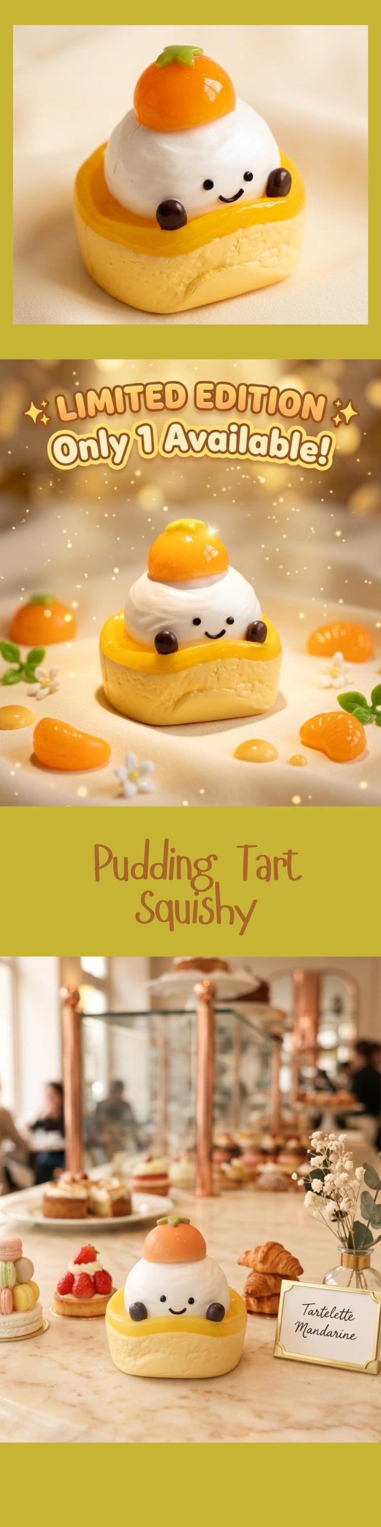 Custard Pudding Tart Squishy