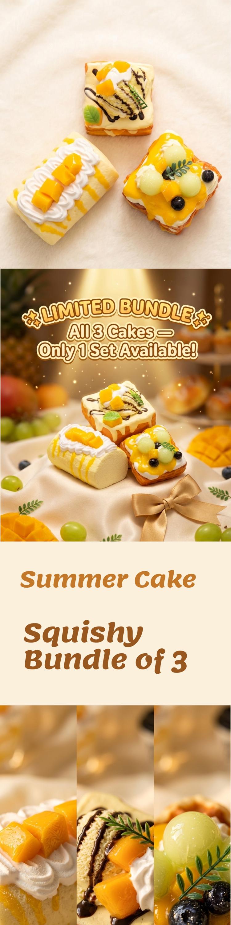Summer Cake Squishy Bundle