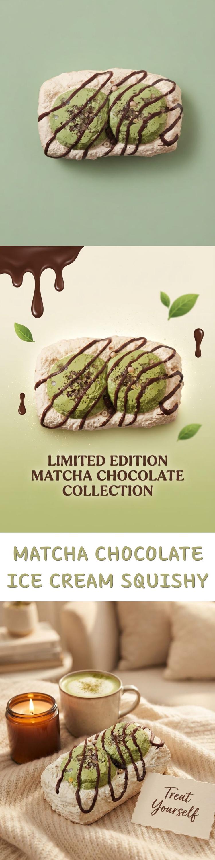 Chocolate Matcha Ice Cream Squishy