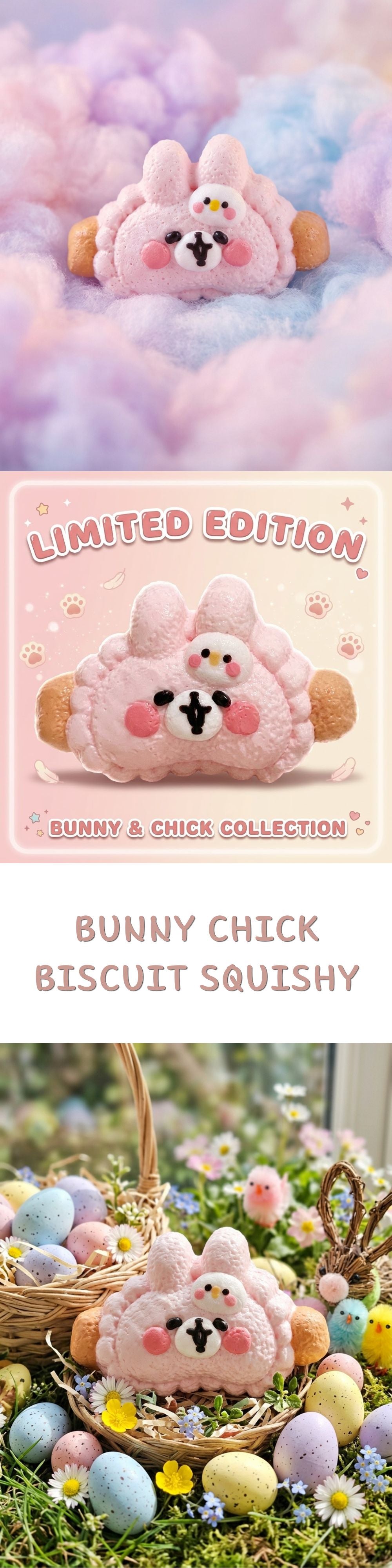 Bunny Chick Biscuit Squishy