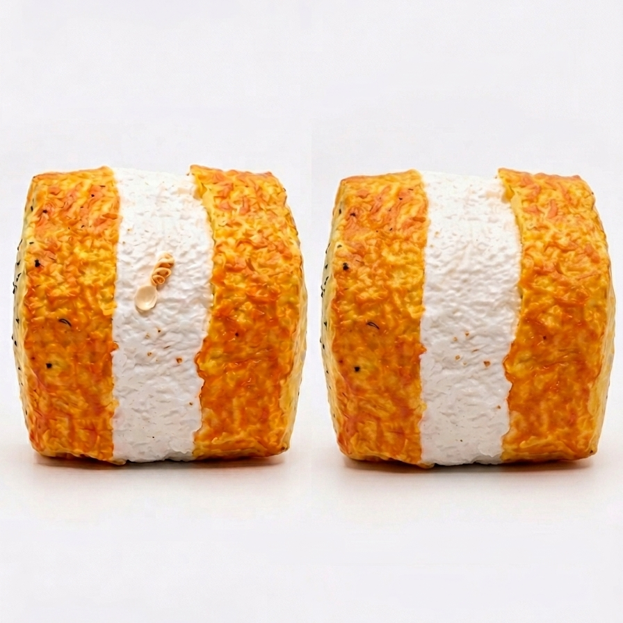 Front and back view of the jumbo cheese bread, arranged side by side on a clean white background.