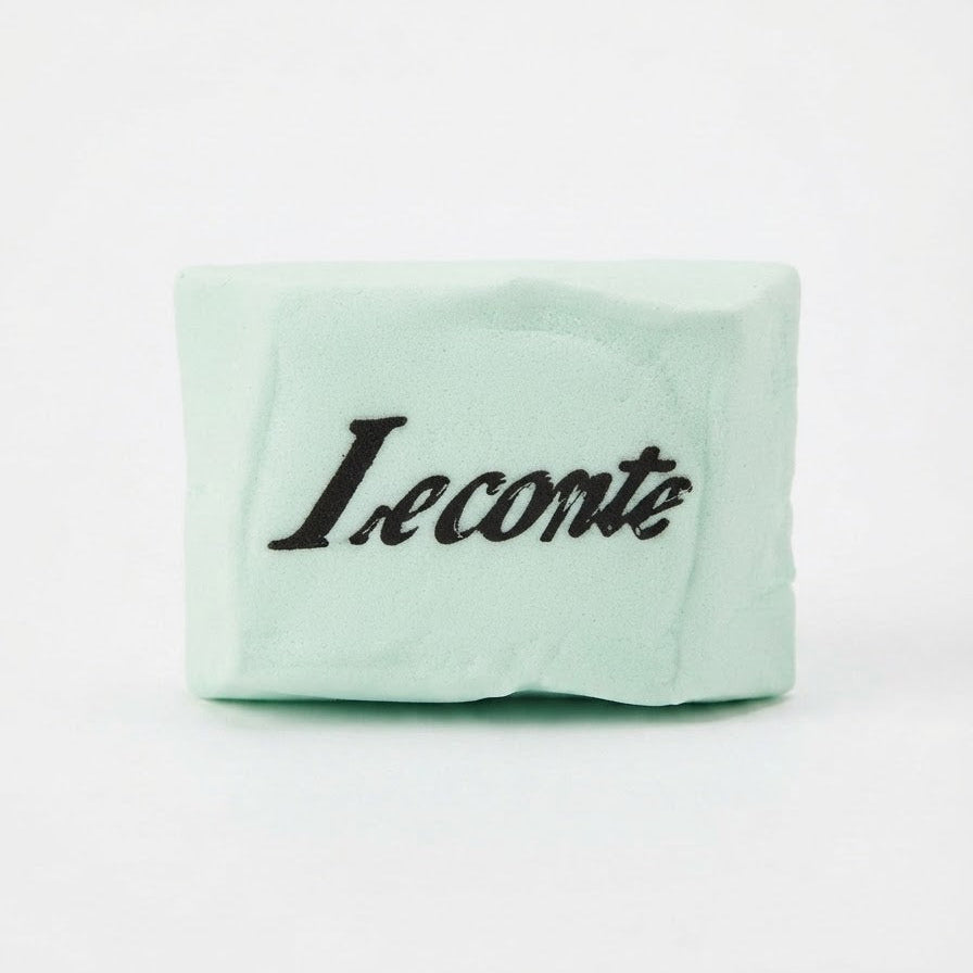 A mint green rectangular bar of soap with the brand name 'Leconte' printed in black script across the front, set against a plain white background.