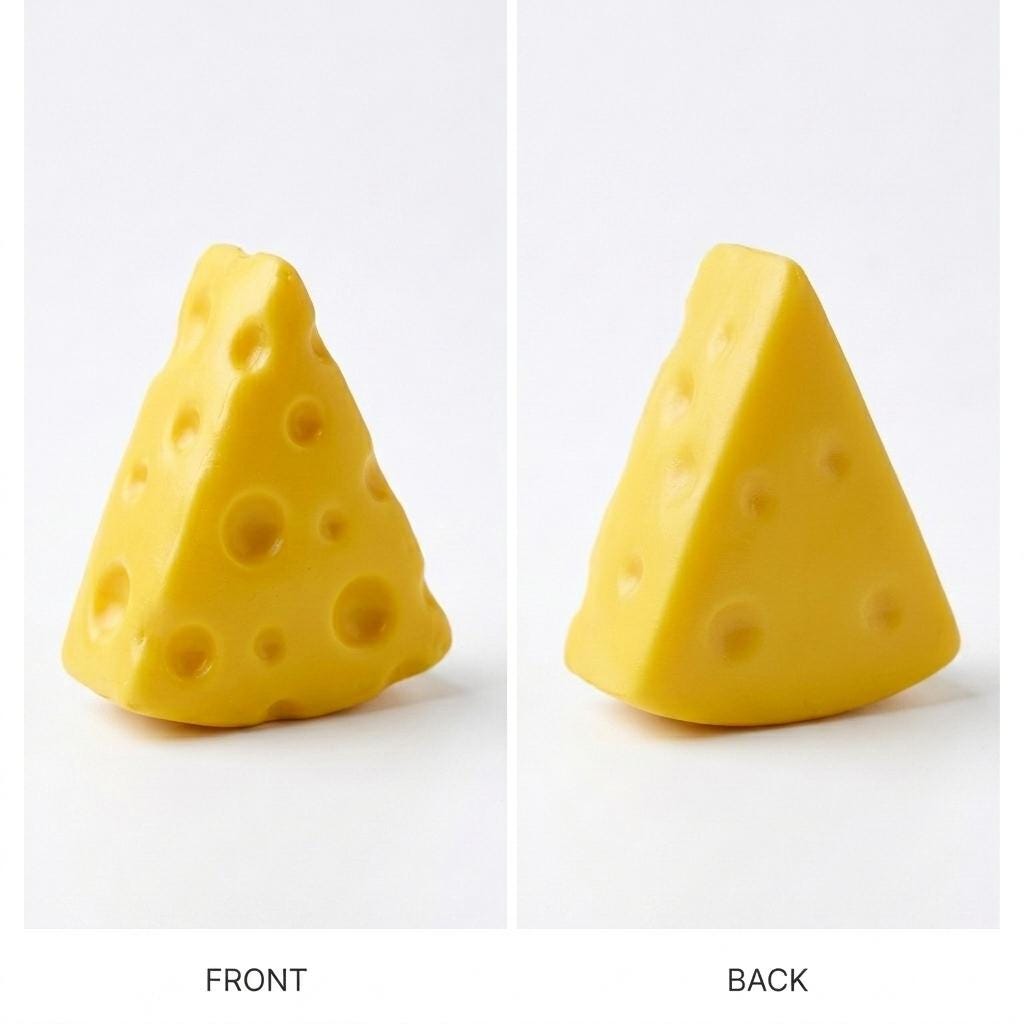 Cube & Wedge Cheese Squishy