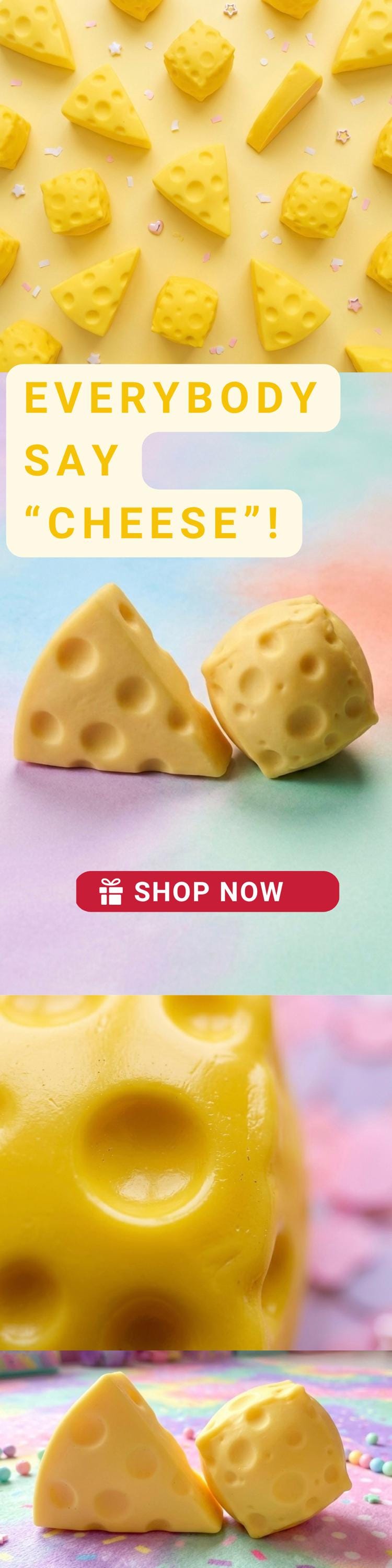 Cube & Wedge Cheese Squishy