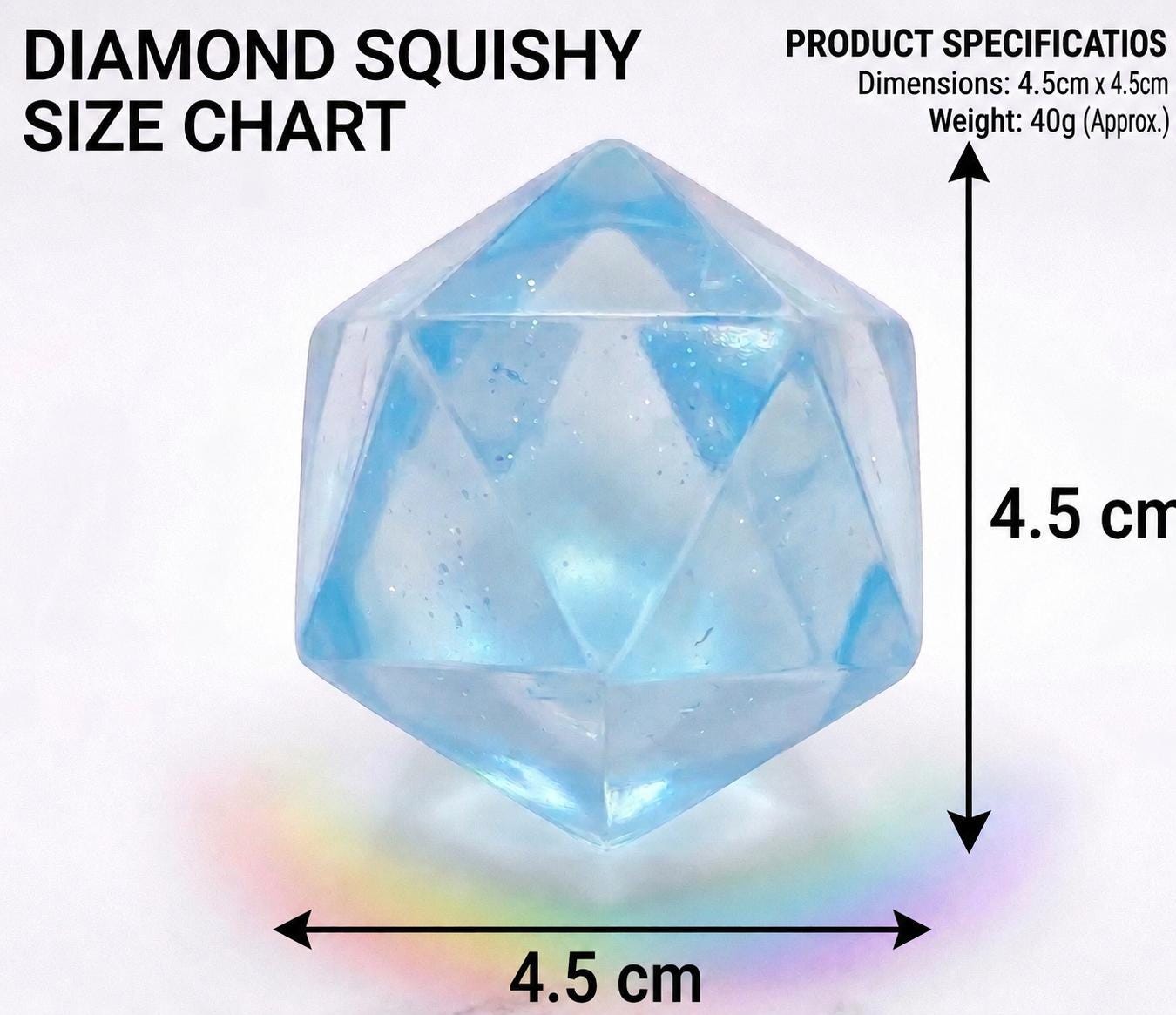 Bunter Taba Squishy Mini-Edelstein-Quetschball Kristall-Stressball Weicher Fidget Toy Langsam aufsteigender Stressabbau Schreibtischspielzeug Geschenkideen Diamant-Squishy