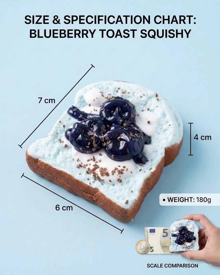 Blueberry Toast Squishy