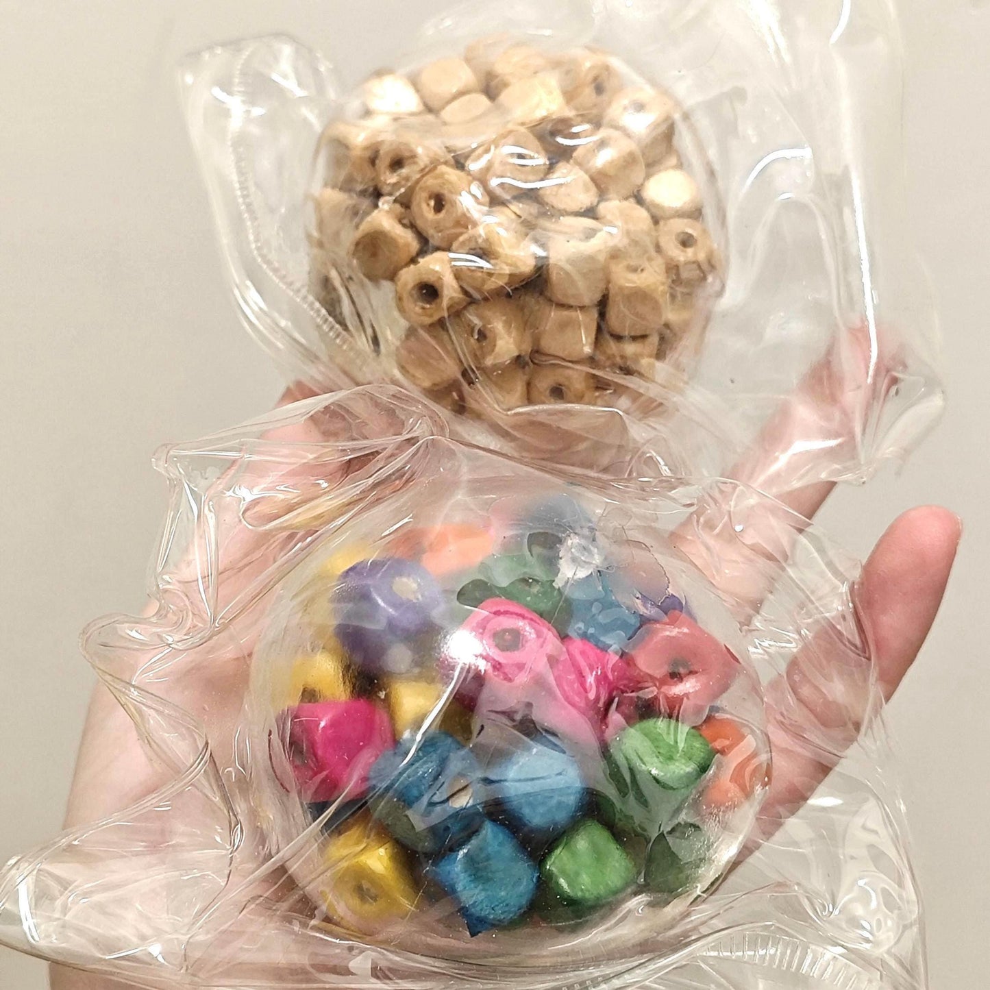 Squishy Perlen-Ball Holzwürfel Buntes Fidget Toy ASMR Quetsch-Spielzeug Sensorisches TikTok Viral Squishy Geschenkidee für Kinder Stressabbau Spielzeug Erwachsene