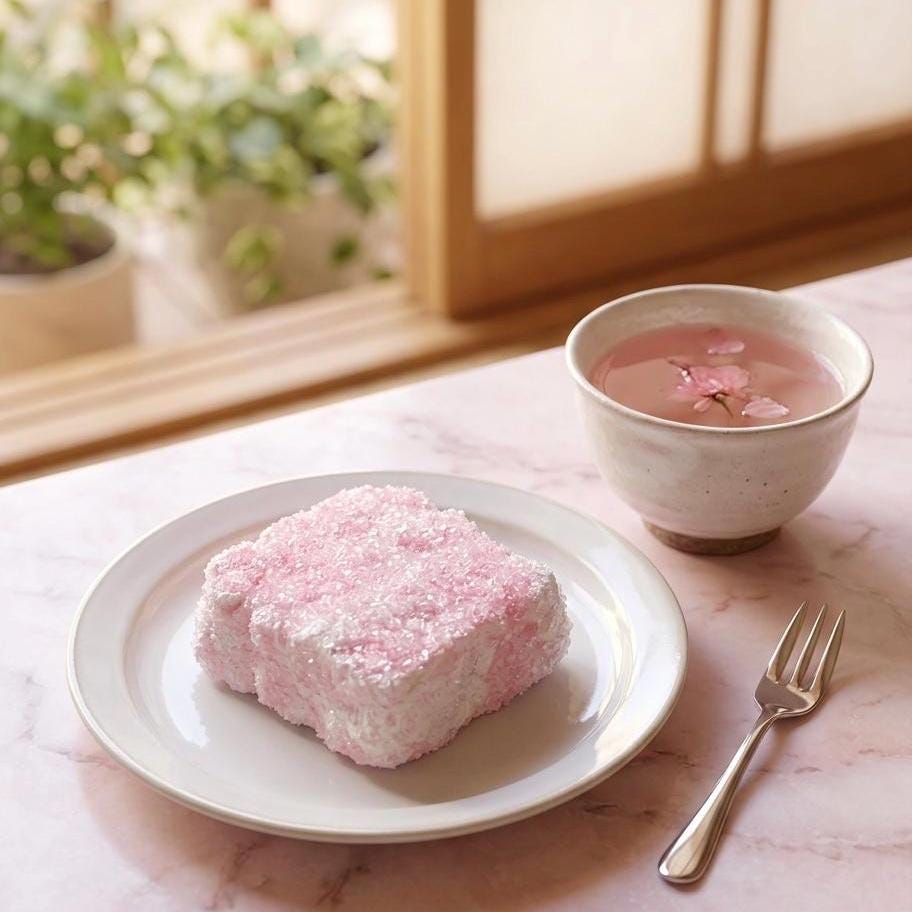 Crystal Sparkly Pink Square Cake Squishy