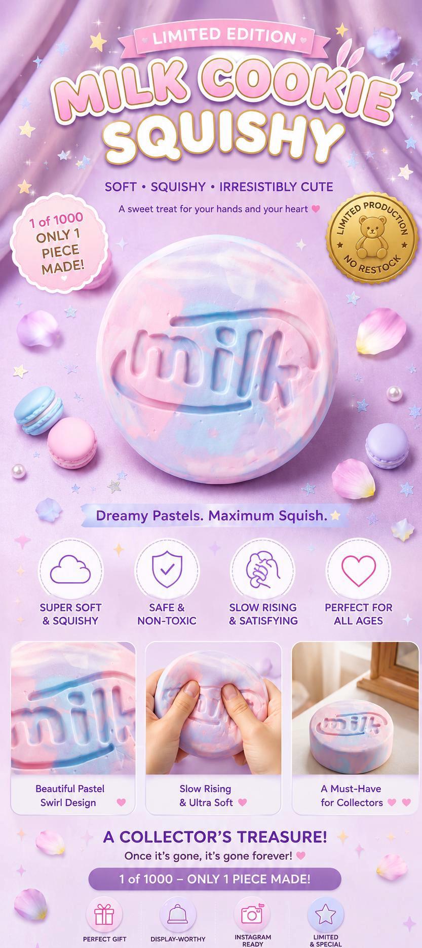 Pastel Milk Cookie Squishy