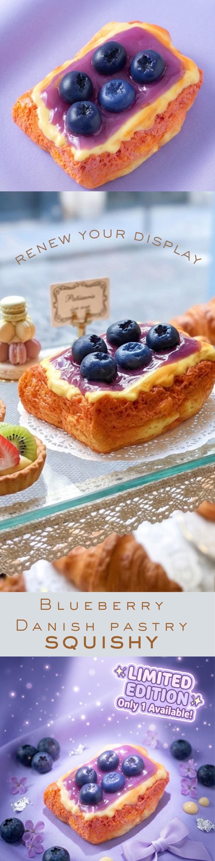 Blueberry Danish Pastry Squishy