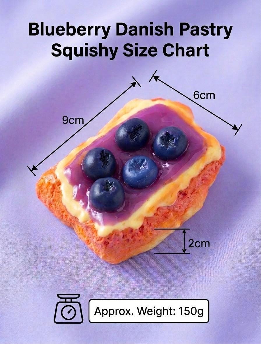 Blueberry Danish Pastry Squishy