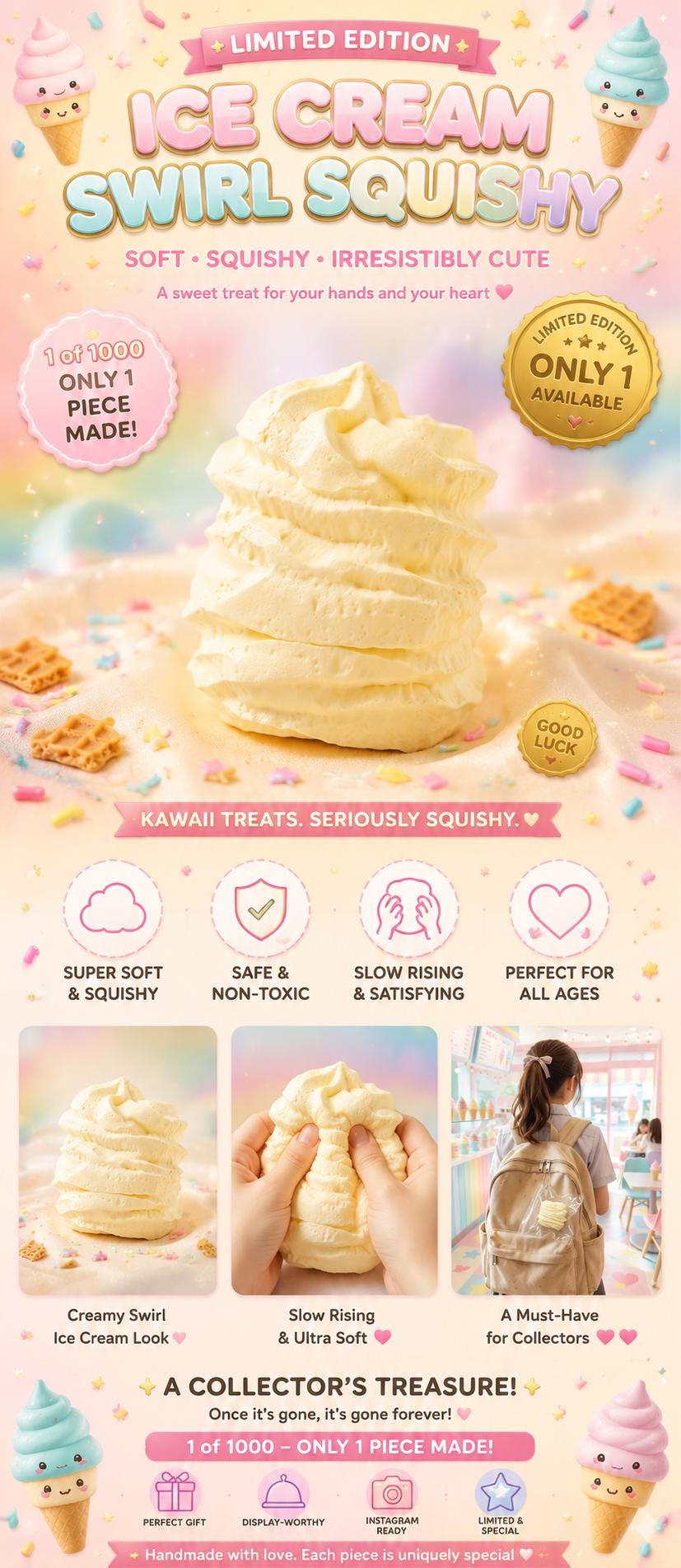 Ice Cream Swirl Squishy