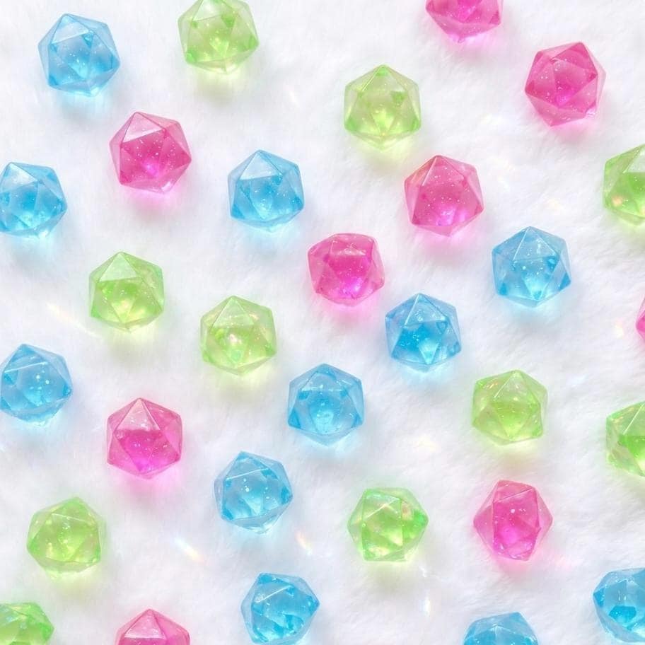 Bunter Taba Squishy Mini-Edelstein-Quetschball Kristall-Stressball Weicher Fidget Toy Langsam aufsteigender Stressabbau Schreibtischspielzeug Geschenkideen Diamant-Squishy