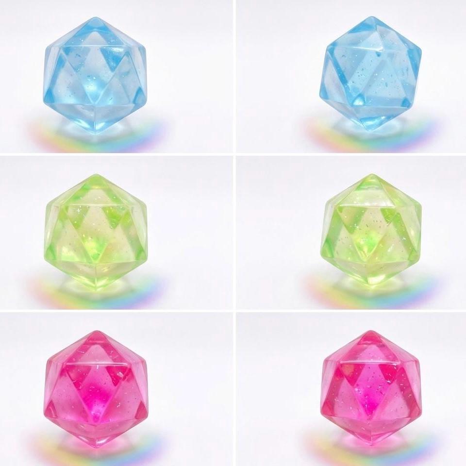 Bunter Taba Squishy Mini-Edelstein-Quetschball Kristall-Stressball Weicher Fidget Toy Langsam aufsteigender Stressabbau Schreibtischspielzeug Geschenkideen Diamant-Squishy