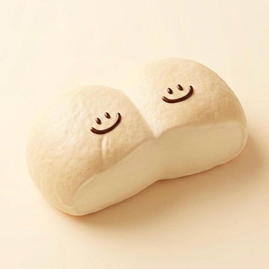 Squishy Brötchen Zwillings-Brötchen-Quetschspielzeug Gedämpftes Brötchen Kawaii Fidget Toy zur Angstlinderung Langsam aufsteigendes Sensorikspielzeug Minimalistisches Geschenk für Erwachsene