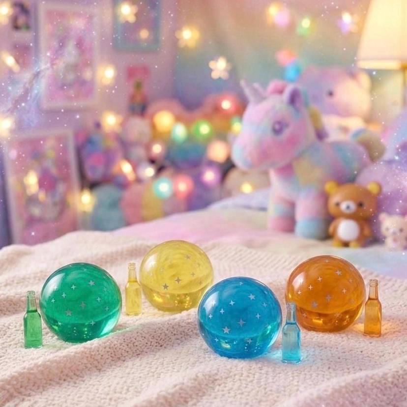 Bunter Galaxie Squishy Weicher Stressball Transparenter Glitzer Fidget Squeeze Toy Langsam aufsteigendes Sensorik Entspannungs-Spielzeug Erwachsenengeschenk für Kinder