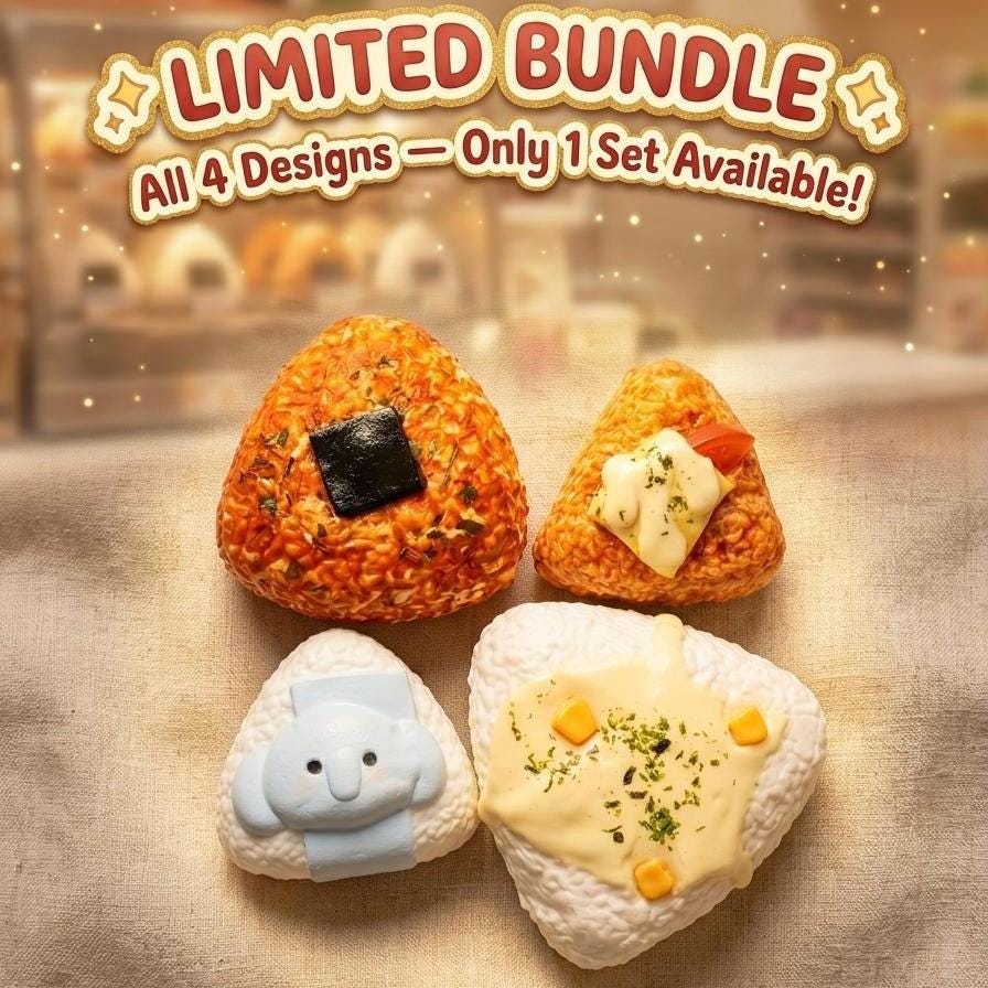 Onigiri Rice Ball Squishy Bundle