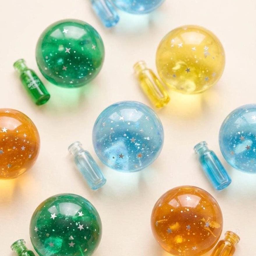 Bunter Galaxie Squishy Weicher Stressball Transparenter Glitzer Fidget Squeeze Toy Langsam aufsteigendes Sensorik Entspannungs-Spielzeug Erwachsenengeschenk für Kinder
