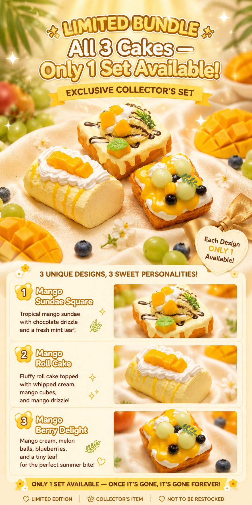 Summer Cake Squishy Bundle