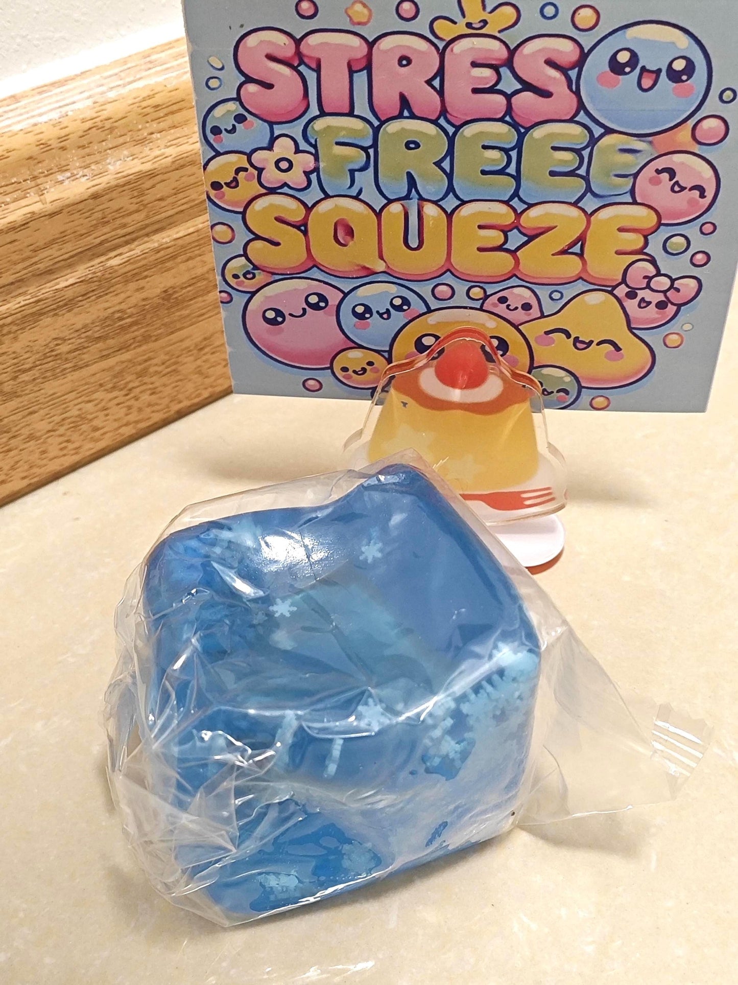 Ice Cube Squishy Transparent Stressabbau Spielzeug TikTok Viral Quetsch Fidget Toy Tägliches Anti-Stress Sensorisches Geschenk für Teenager Beruhigungsspielzeug bei Anxiet