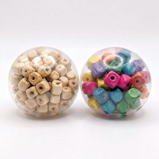 Squishy Perlen-Ball Holzwürfel Buntes Fidget Toy ASMR Quetsch-Spielzeug Sensorisches TikTok Viral Squishy Geschenkidee für Kinder Stressabbau Spielzeug Erwachsene