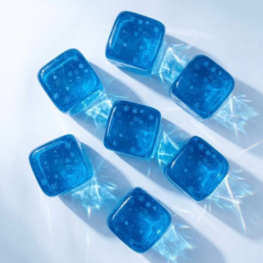 Ice Cube Squishy Transparent Stressabbau Spielzeug TikTok Viral Quetsch Fidget Toy Tägliches Anti-Stress Sensorisches Geschenk für Teenager Beruhigungsspielzeug bei Anxiet