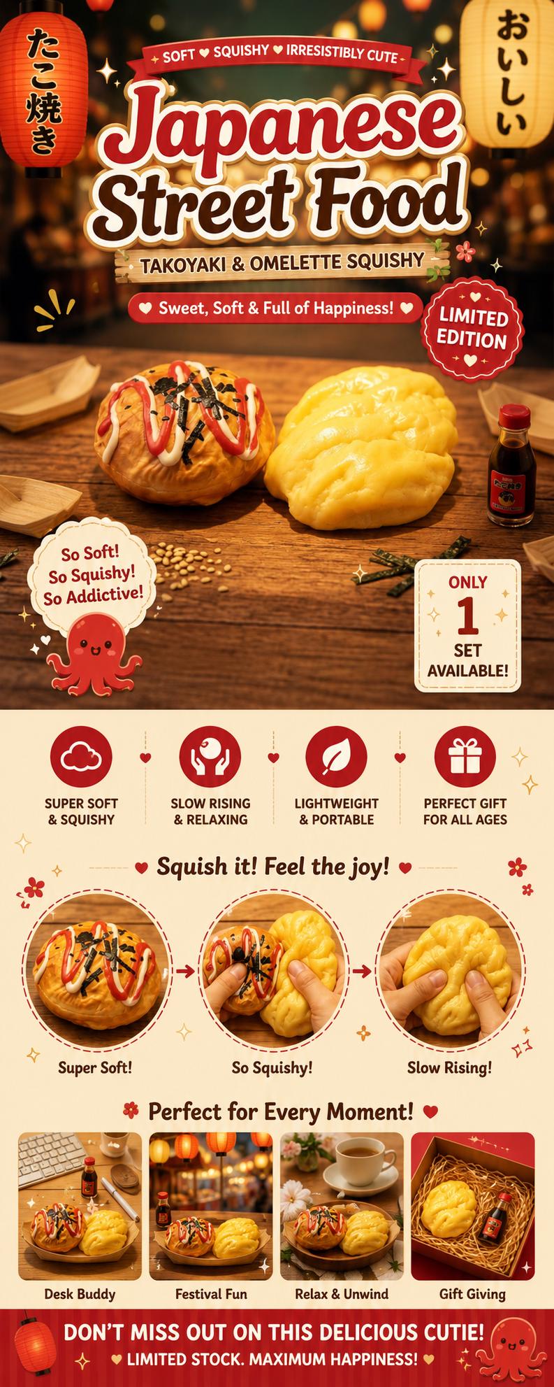 Takoyaki Japanese Street Food Squishy
