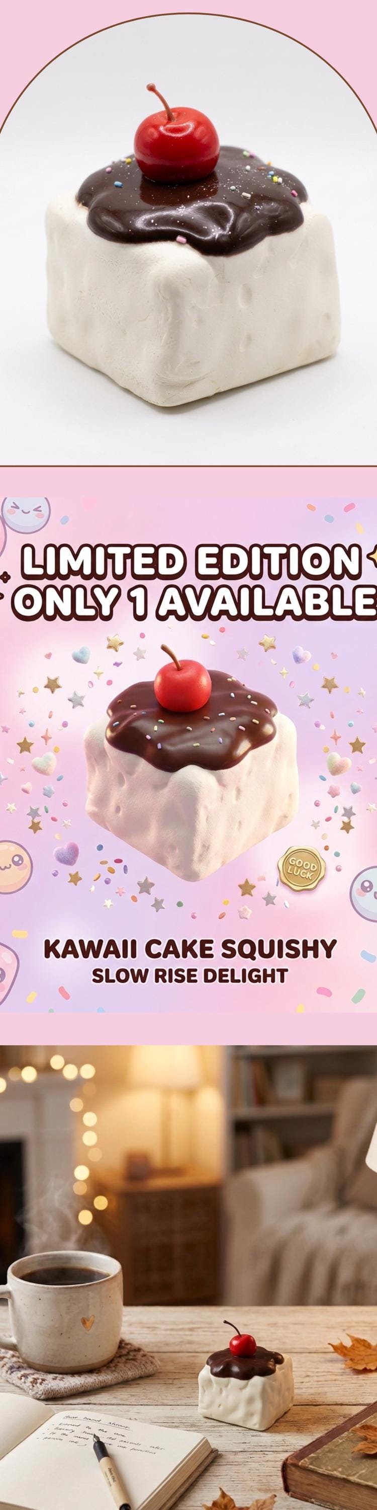 Cherry Chocolate Hot Fudge Cake Squishy