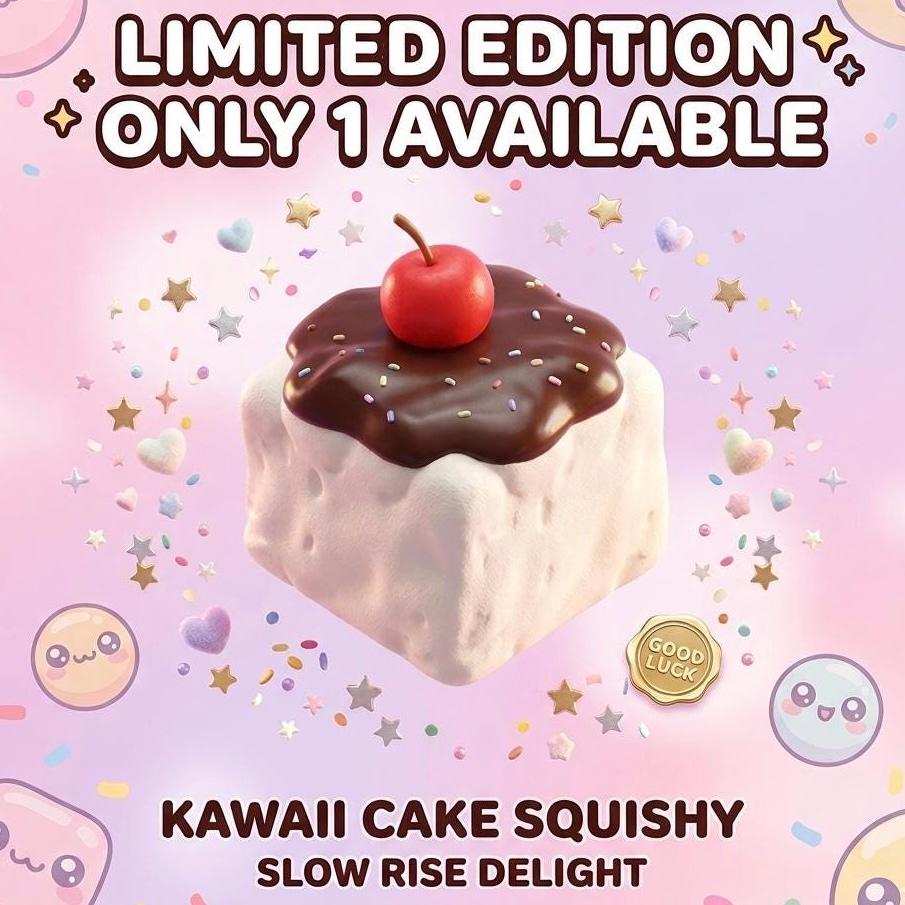 Cherry Chocolate Hot Fudge Cake Squishy