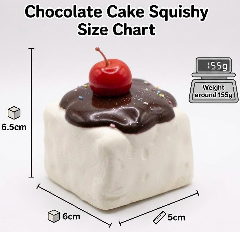Cherry Chocolate Hot Fudge Cake Squishy