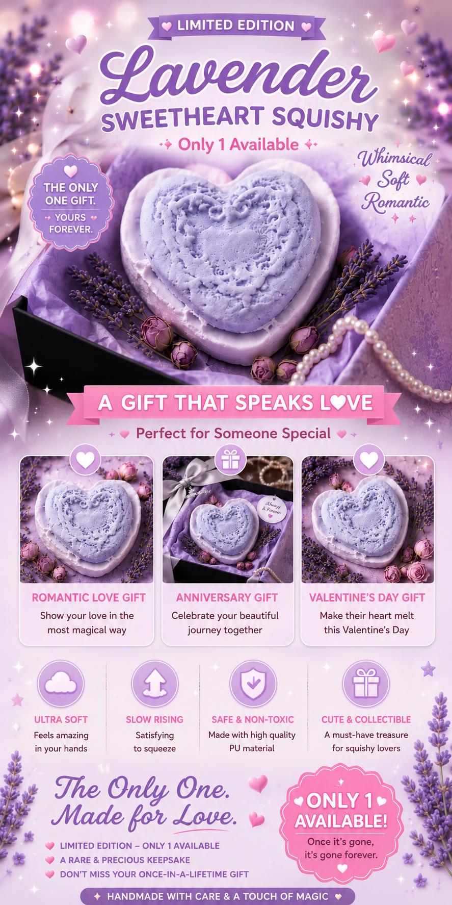Lavender Heart Squishy