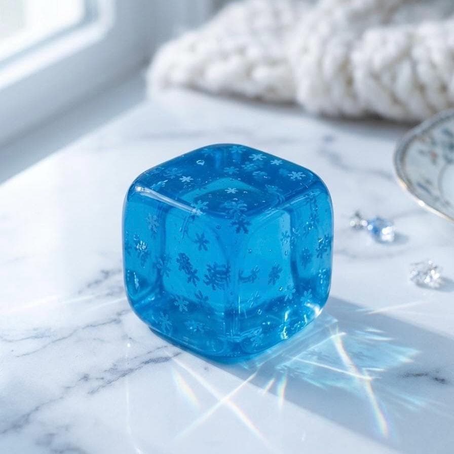 Ice Cube Squishy Transparent Stressabbau Spielzeug TikTok Viral Quetsch Fidget Toy Tägliches Anti-Stress Sensorisches Geschenk für Teenager Beruhigungsspielzeug bei Anxiet