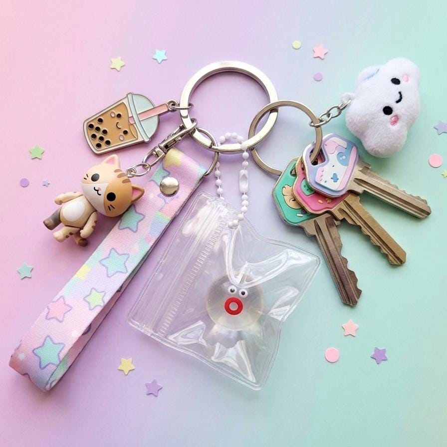 Emoji Squishy Mini Quetschspielzeug Set Schlüsselanhänger Taschenanhänger Stressball Winziges Fidget Spielzeug zur Stresslinderung Geschenkideen für Teenager Handy-Zubehör