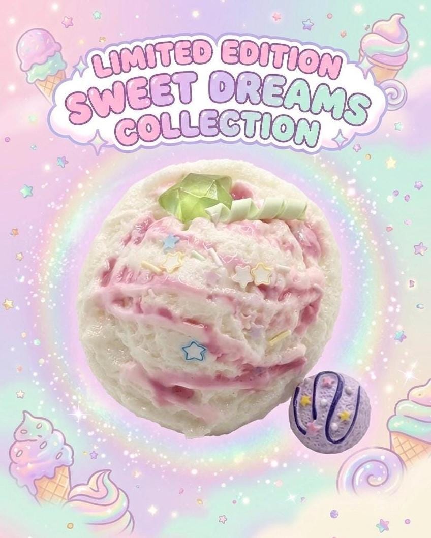 Taba Squishy Eiscreme-Quetschspielzeug, handgefertigt, Stressball, langsam aufsteigend, Fidget zur Angstlinderung, Glücksbringer, Selbstpflegegeschenk für sie, emotionale Unterstützung