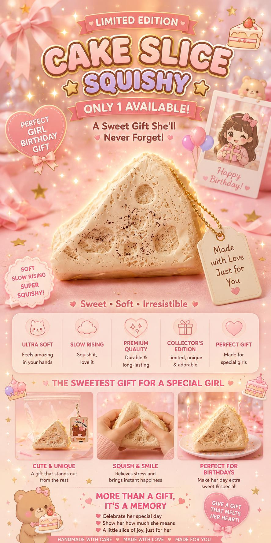 Creamy Cake Slice Squishy