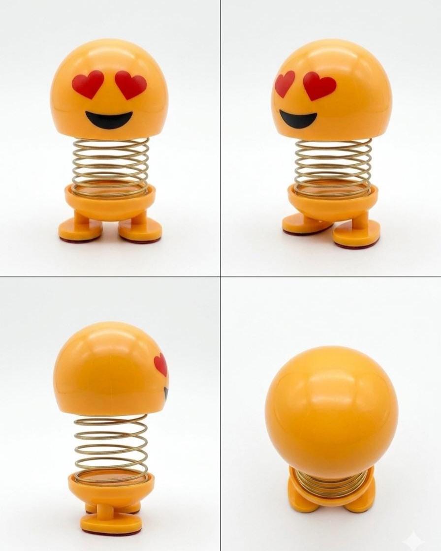 Emoji Wackelkopf-Spielzeug Smiley-Gesicht Schreibtischspielzeug Deko Auto-Zubehör Anhänger Geschenk für Ihn Büro Schreibtisch Lustige Deko Geschenk für Kollegen Stressabbau
