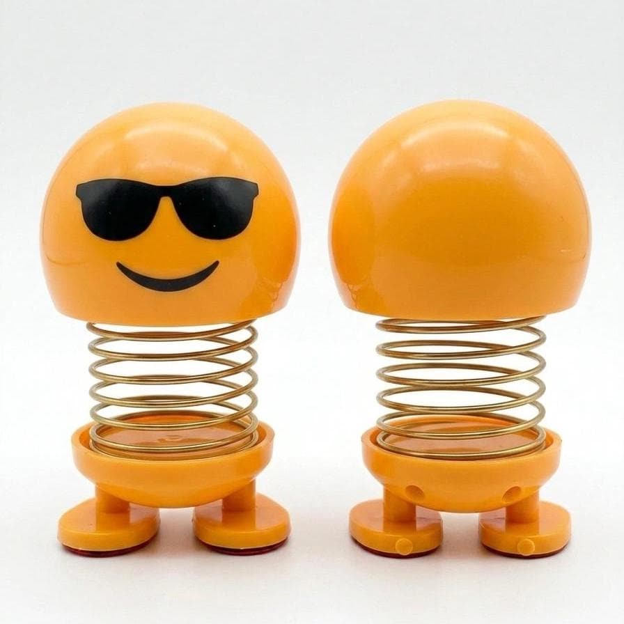Emoji Wackelkopf-Spielzeug Smiley-Gesicht Schreibtischspielzeug Deko Auto-Zubehör Anhänger Geschenk für Ihn Büro Schreibtisch Lustige Deko Geschenk für Kollegen Stressabbau