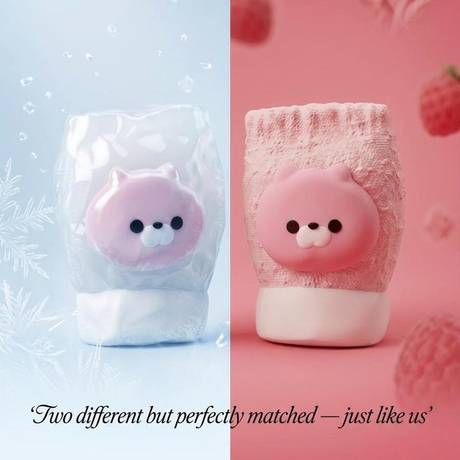 Bär Squishy Passender Squeeze Toy Rosa Bär Stressball als Freundschaftsgeschenk Passendes BFF Schreibtischspielzeug Pastellrosa Ästhetik Deko