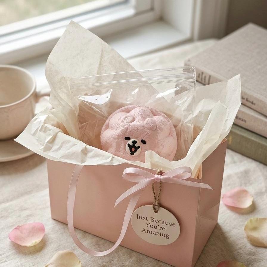 Squishy Pink Bär Quetschspielzeug Langsam Steigender Stressball für Angstlinderung Spielzeug Fidget Geschenkideen Teenager Mädchen Schreibtisch Deko Kinder ADHS Schreibtisch Kumpel