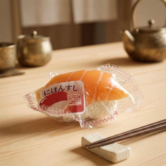 Sushi Stress Ball Realistic Food Squishy Kawaii Fidget Toy Japanese Style Squeeze Toy Salmon Nigiri Design Soft Silicone Material Slow Rising Squishy Sensory Play Item Novelty Gift For Sushi Lovers Anime Fans Kids Desk Toy Collection Fun