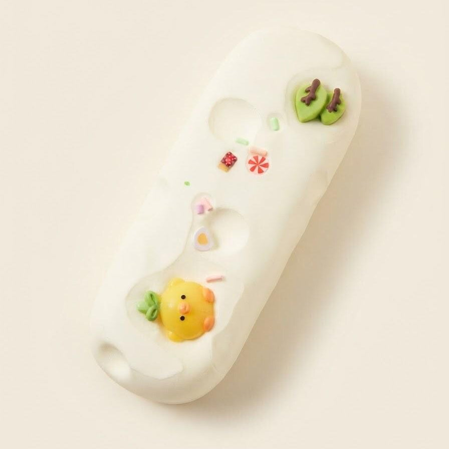 Silicone Fidget Toy Handmade Kawaii Design Duck Frog Charm Collection Sensory Toy For Adults Desk Accessory Item Cute Japanese Gift Idea Translucent White Squishy Base Portable Pocket Companion Food Grade Silicone Construction Office