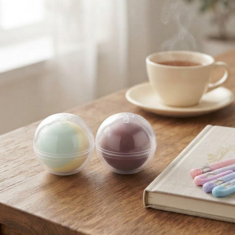 Kawaii Stress Ball Pastel Color Design Breakable Crispy Outer Shell Soft Squishy Core Multi Textured Fidget Toy Compact Sphere Shape Perfect Party Favor Gift Stocking Stuffer Idea Office Desk Accessory Sensory Stimulation Tool Tactile