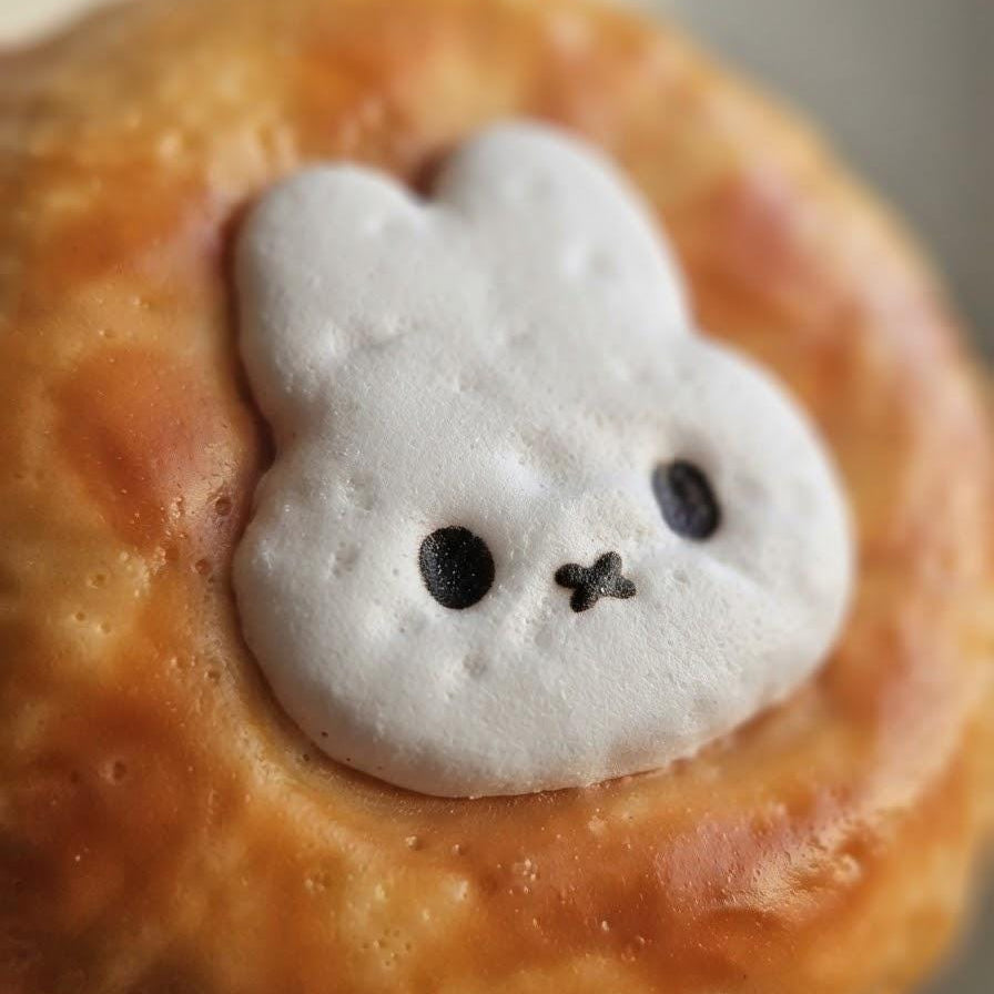 Adorable Rabbit Squishy Donut Design Slow Rising Stress Toy Kawaii Sensory Fidget Gift Cute Bunny Face Pattern Anxiety Relief Desk Accessory Kids Adults Squeeze Experience Satisfying Foam Texture Office Novelty Item Tactile Feedback Tool