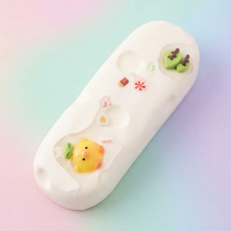 Kawaii Squishy Toy Handmade Silicone Fidget Toy For Adults Duck Frog Design Cute Japanese Gift Sensory Desk Toy Office Accessory Novelty Item Portable Pocket Companion Food Grade Silicone Material Translucent White Base Collectible Piece