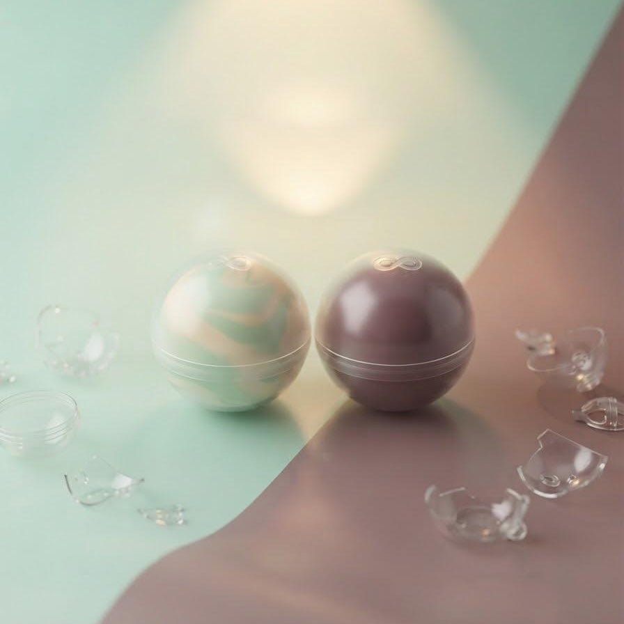 Sensory Fidget Toy Breakable Crispy Stress Ball Multi Textured Sphere Tactile Stimulation Experience Soft Squishy Inner Filling Hard Outer Shell Satisfying Touch Kawaii Aesthetic Design Pastel Color Options Office Desk Gift Perfect Party
