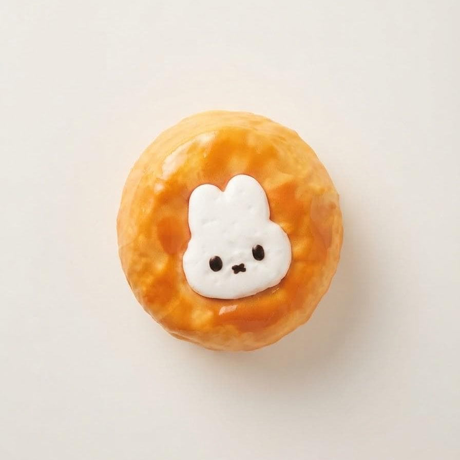 Stress Relief Bunny Squishy Slow Rising Donut Toy Kawaii Animal Fidget Desk Accessory Sensory Squeeze Gift Cute Rabbit Design Satisfying Foam Texture Anxiety Relief Tool Office Novelty Item Kids Adults Tactile Experience Adorable Face