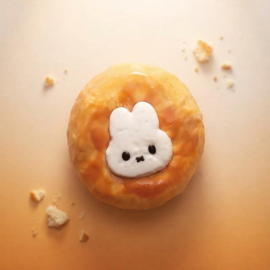 Slow Rising Squishy Bunny Donut Shape Stress Relief Toy Anxiety Fidget Desk Companion Cute Kawaii Gift Kids Adults Sensory Squeeze Experience Adorable Animal Design Satisfying Tactile Feedback Novelty Office Decoration Foam Material Rabbit