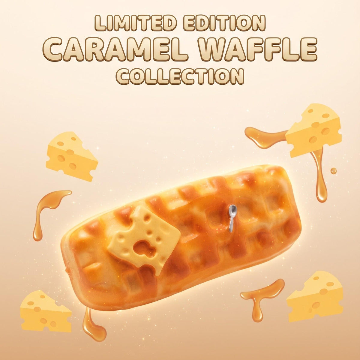Stress Relief Squishy Toy Kawaii Waffle Fidget Item Slow Rising Squeeze Toy Sensory Play Accessory Kids Teens Gift Anxiety Reducer Silicone Material Cute Desk Toy Food Charm Design Collectible Item Butter Syrup Details