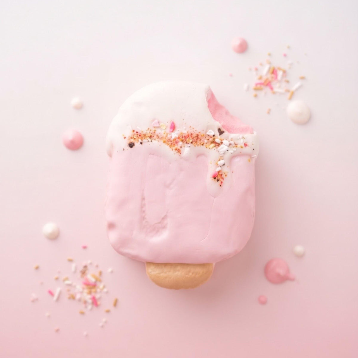 Slow Rising Squishy Pink Ice Cream Fidget Toy Kawaii Sensory Toy Collectible Item Squeeze Ball Stress Relief Gift Teen Birthday Party Favor Soft Silicone Popsicle Design Portable Fidget Toy Tactile Play Novelty Gift Item Cute Food Themed